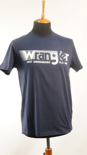 Брендовая синяя футболка Вранглер W7D2FQ114