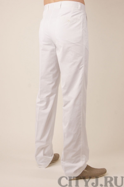 Мужские брюки из белого облегченного 100% хлопка