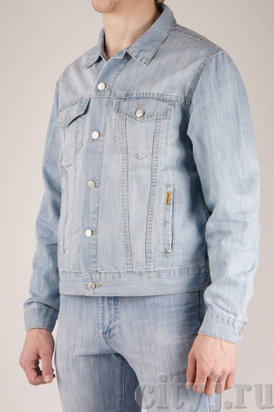 Фото летней джинсовой куртки Монтана 12049 светло голубой