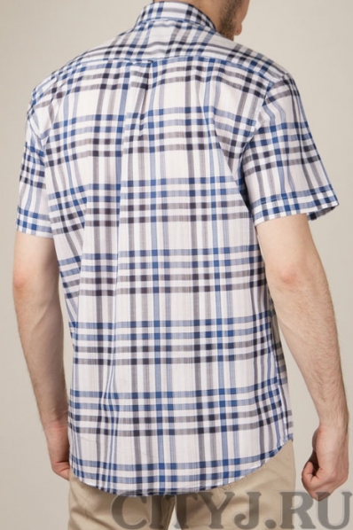 Турецкая мужская рубашка, короткий рукав, 100% хлопок