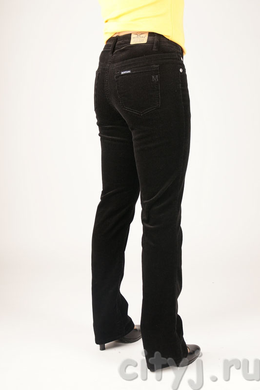 Женские черные вельветовые джинсы Монтана